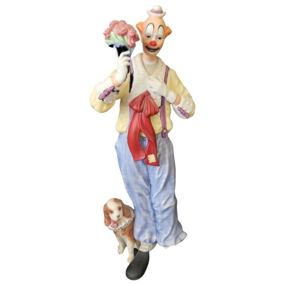 Vtg Lenox Collection Beauregard Clown & Bentley Dog Figurine 1991 BROKEN FOOT - Picture 1 of 5